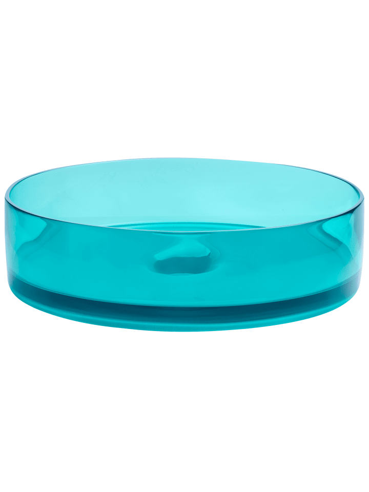 Beliani Waschbecken TOLOSA in Transparent/Blau - (W) 36 x (H) 10 x (L) 36 cm günstig kaufen onesize