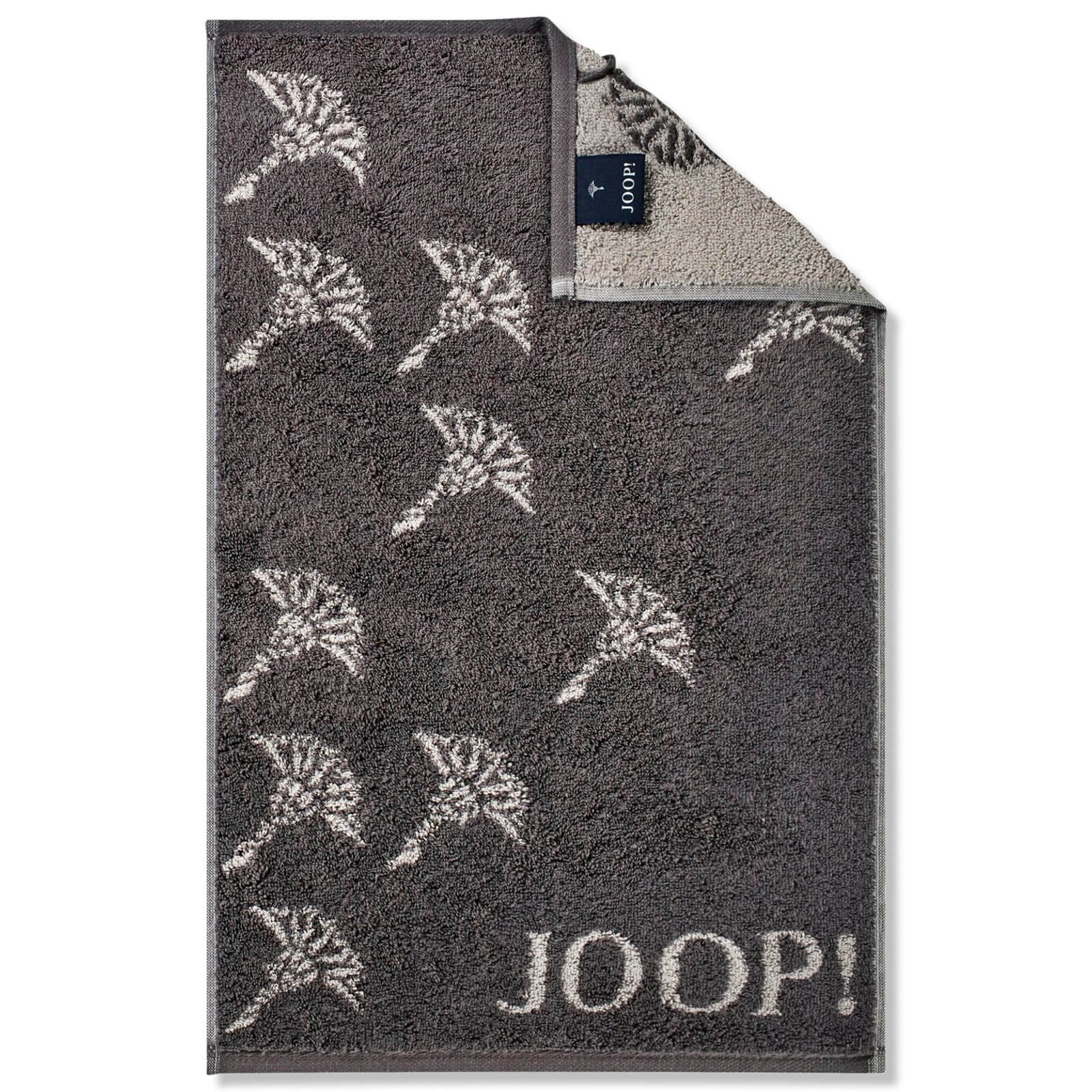 Joop! Handtuch Handtuch Move Faded Anthrazit 1691 77, Walkfrottier (1-St), Wendeoptik, Logo, Flauschig