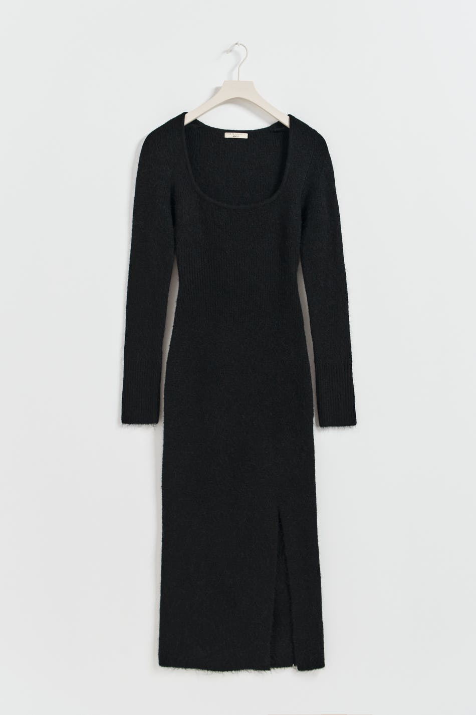 Square neck knit dress