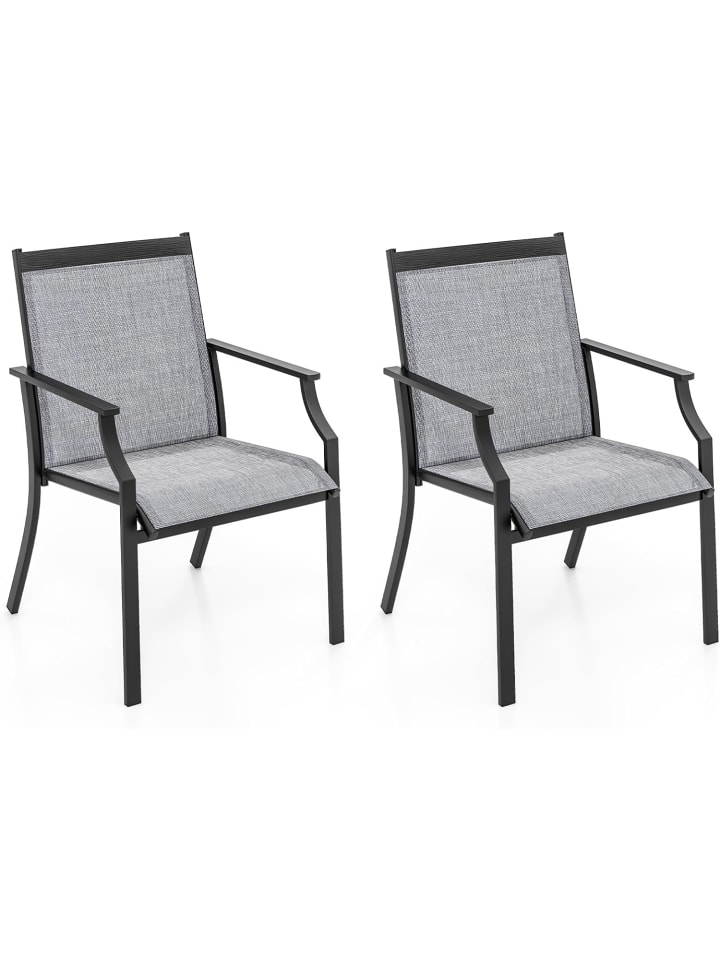 COSTWAY 2er Set Gartenstühle in Grau günstig kaufen onesize