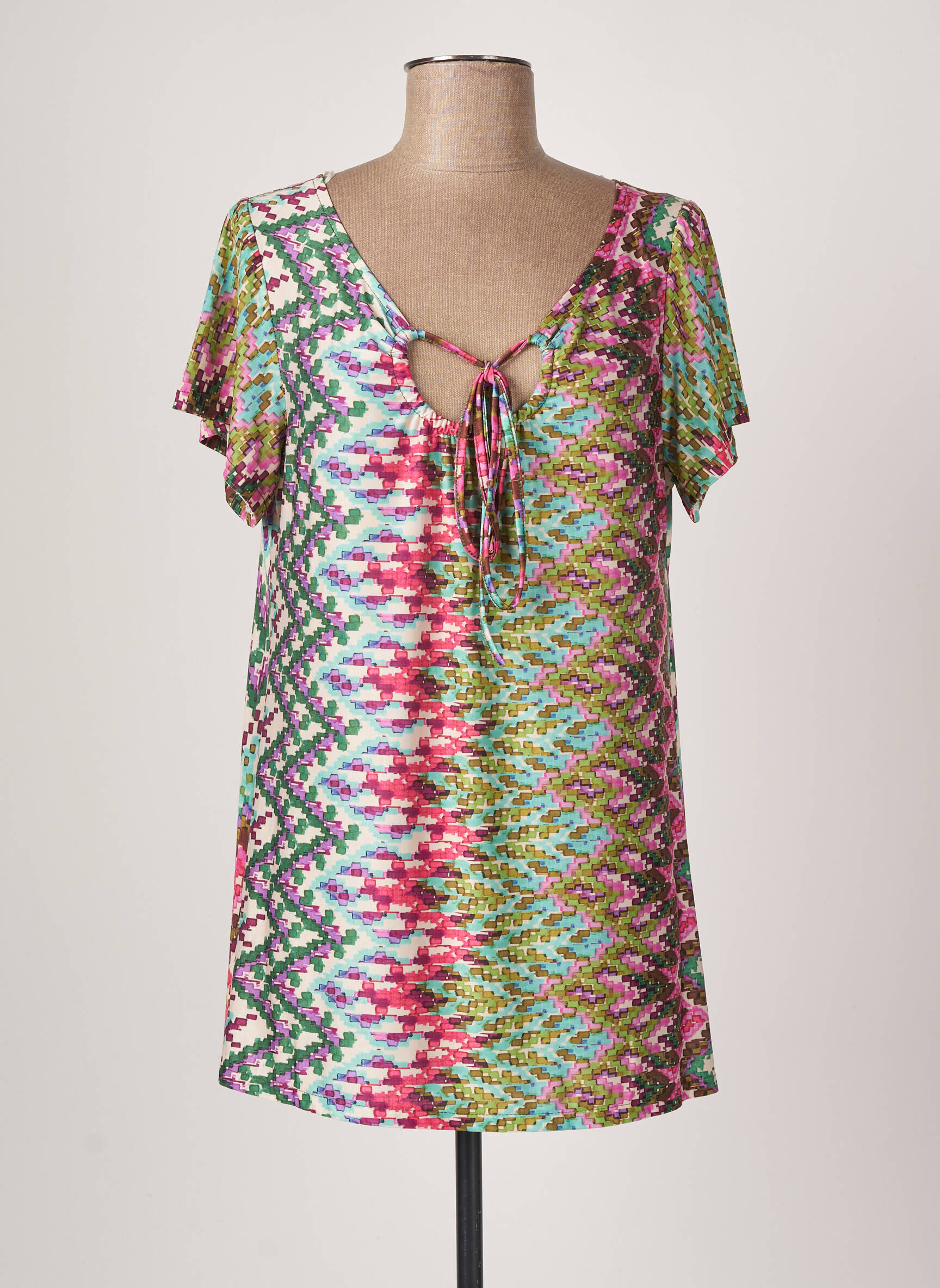 An Ii Vito Tuniquemanchecourte Femme couleur vert