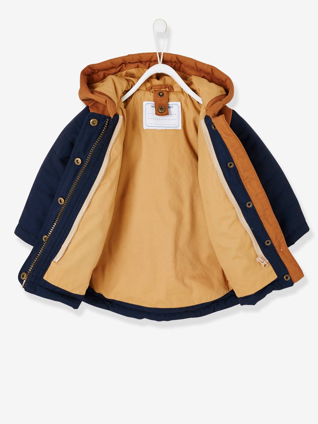 Vertbaudet 3-in-1 Jungen Baby Winterjacke, Recycling-Polyester - nachtblau