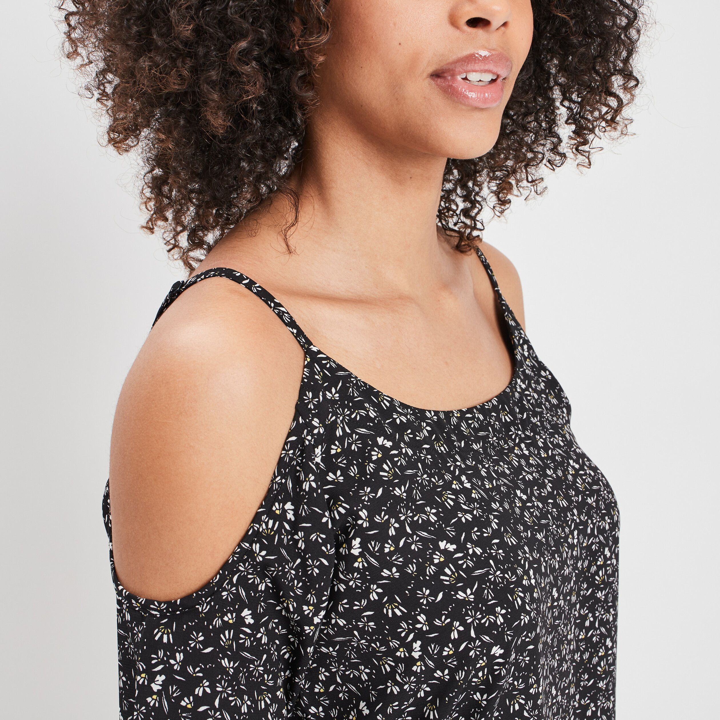 Blouse épaules dénudées noir femme | La Halle