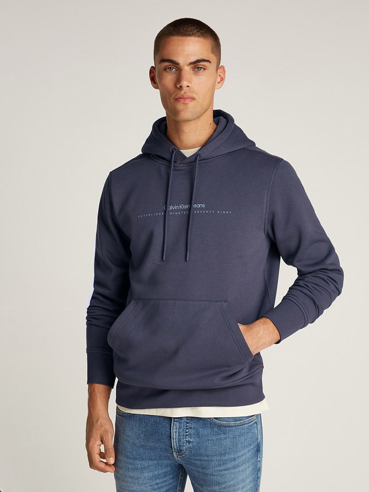 CALVIN KLEIN JEANS Hoodie in Dunkelblau günstig kaufen