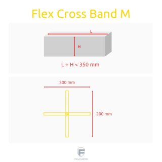 Feldherr Flex Cross Band gelb - Größe M