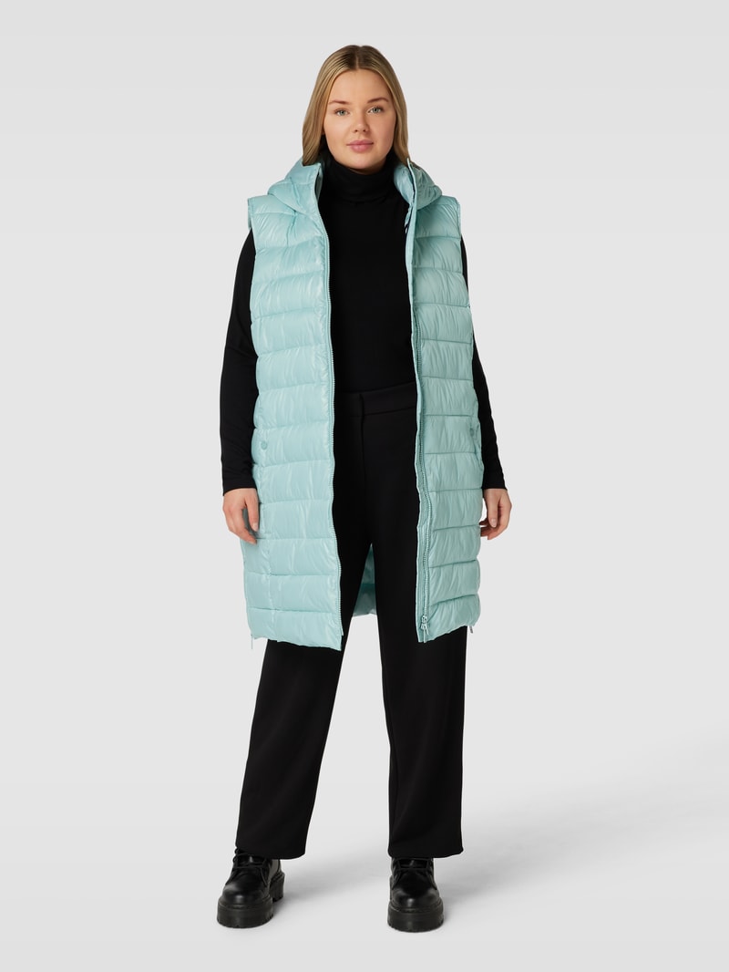 PLUS SIZE Steppweste mit Kapuze in eisblau