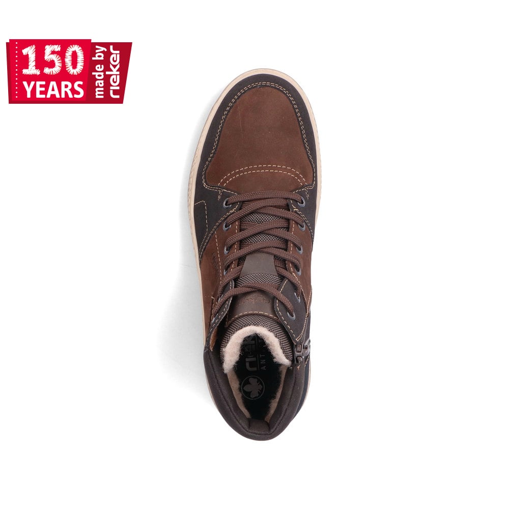 Rieker Herren Schnürstiefel mokkabraun
