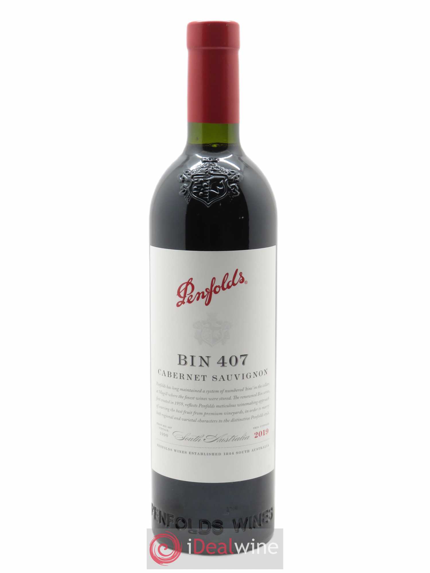 South Australia Penfolds Wines Bin 407 Cabernet Sauvignon  2019 - Lot de 1 Bouteille