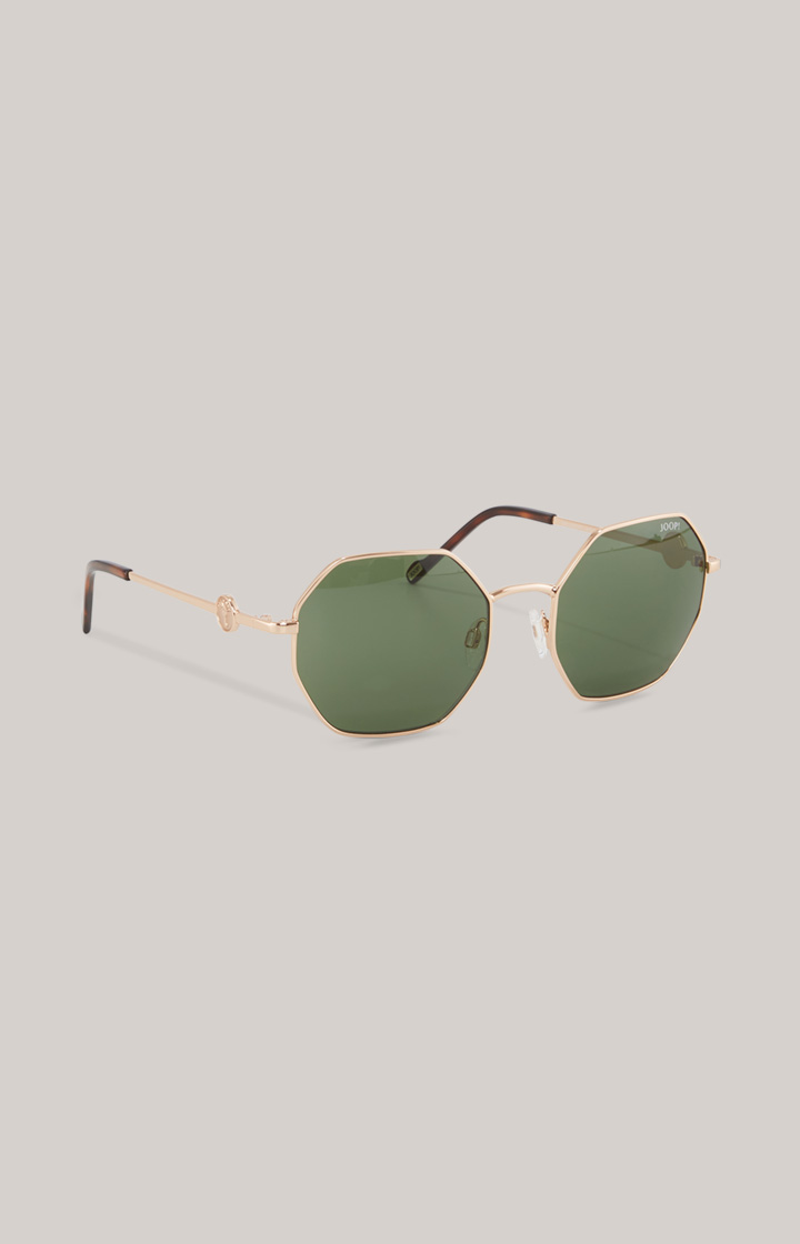 Sonnenbrille in Gold/Grün