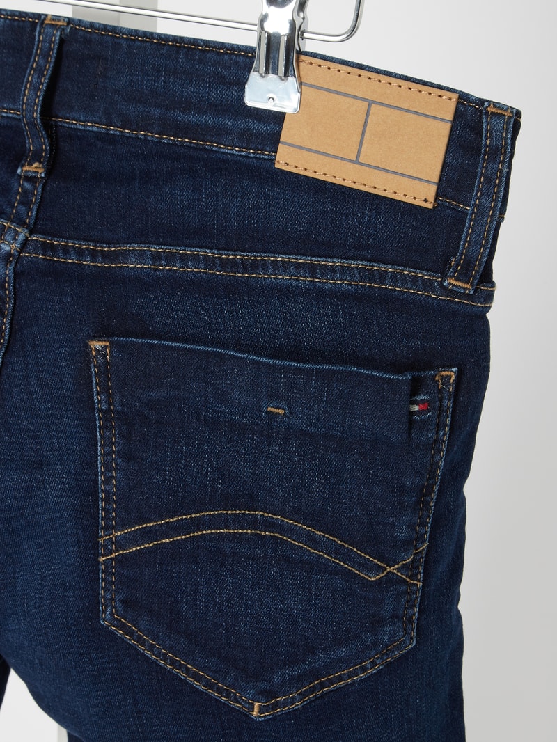 Stone Washed Slim Fit Jeans in jeans