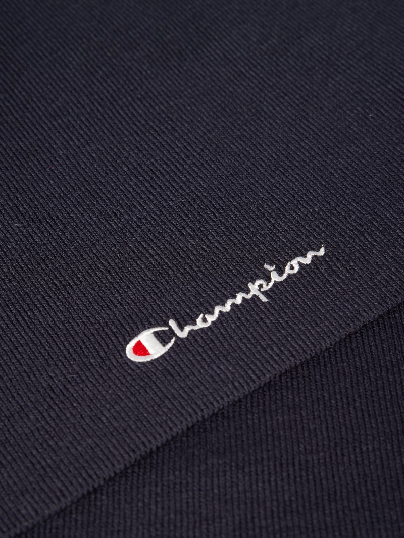 Strickschal mit Label-Stitching in marineblau