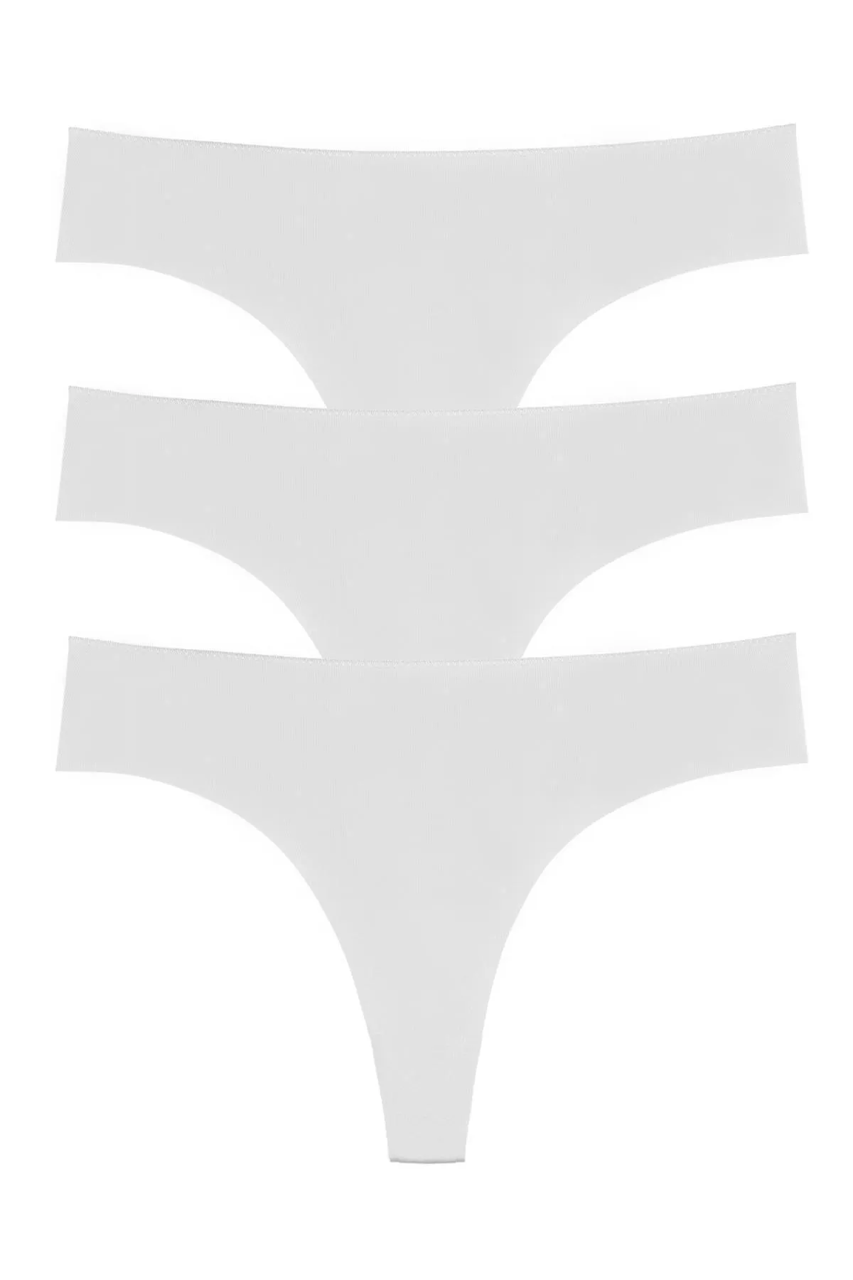 Sensu  Damen-Tanga-Höschen aus Baumwolle mit Laserschnitt, 3-teiliges Set – KTT3085PMK-3