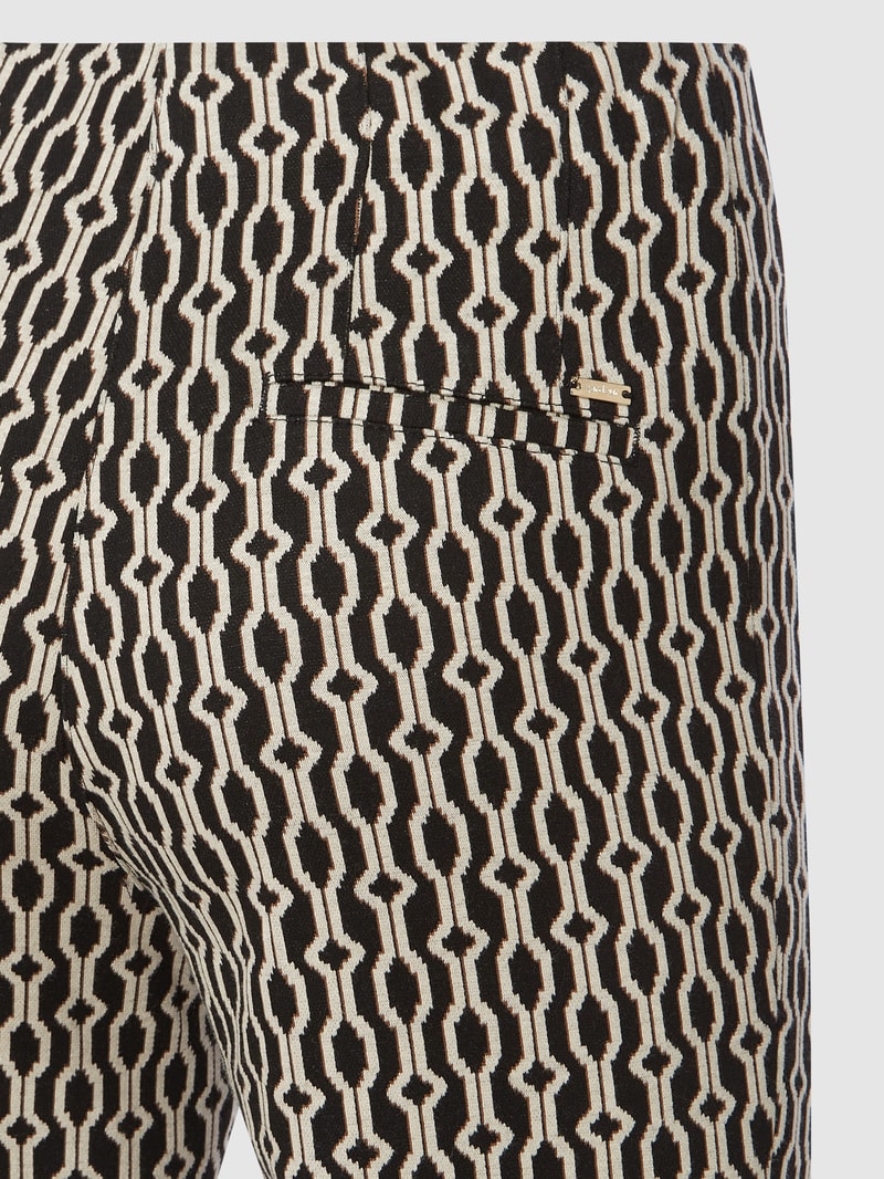 Schlupfhose mit Allover-Muster Modell 'Zene' in schwarz