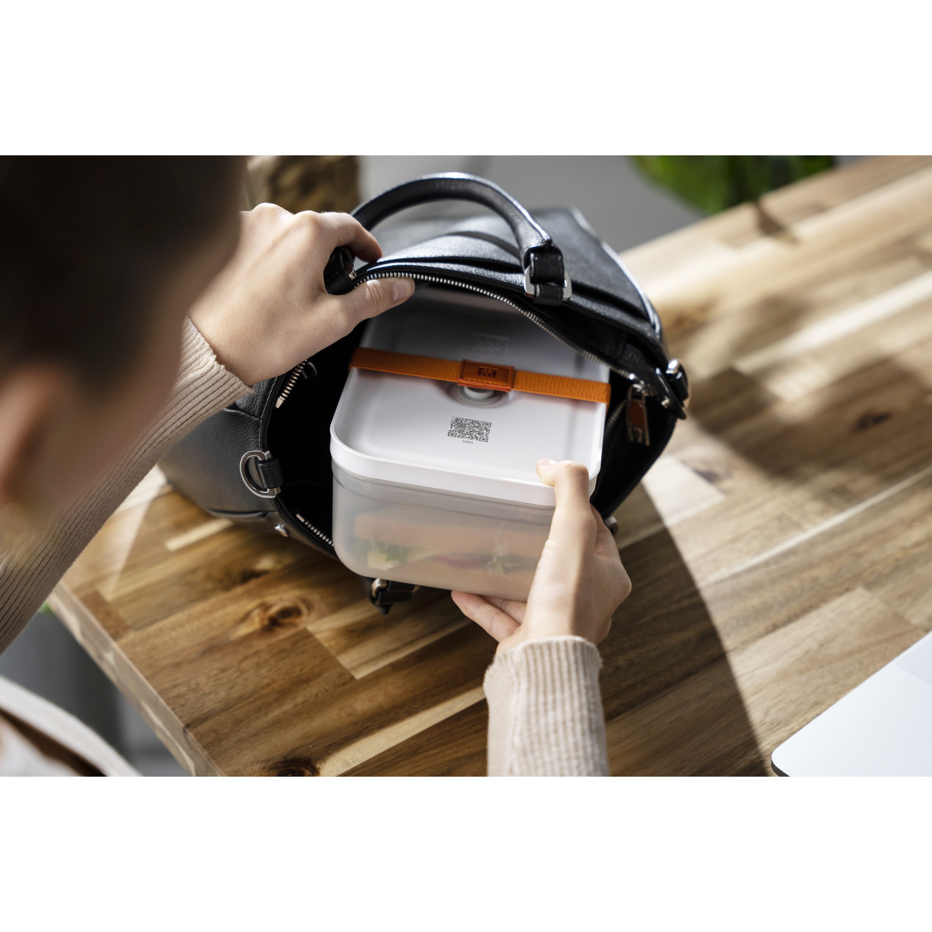 Vakuum Lunchbox L, Kunststoff, Semitransparent-Grau