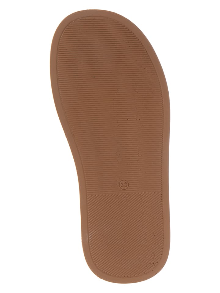 INUOVO Leder-Pantoletten in Creme günstig kaufen