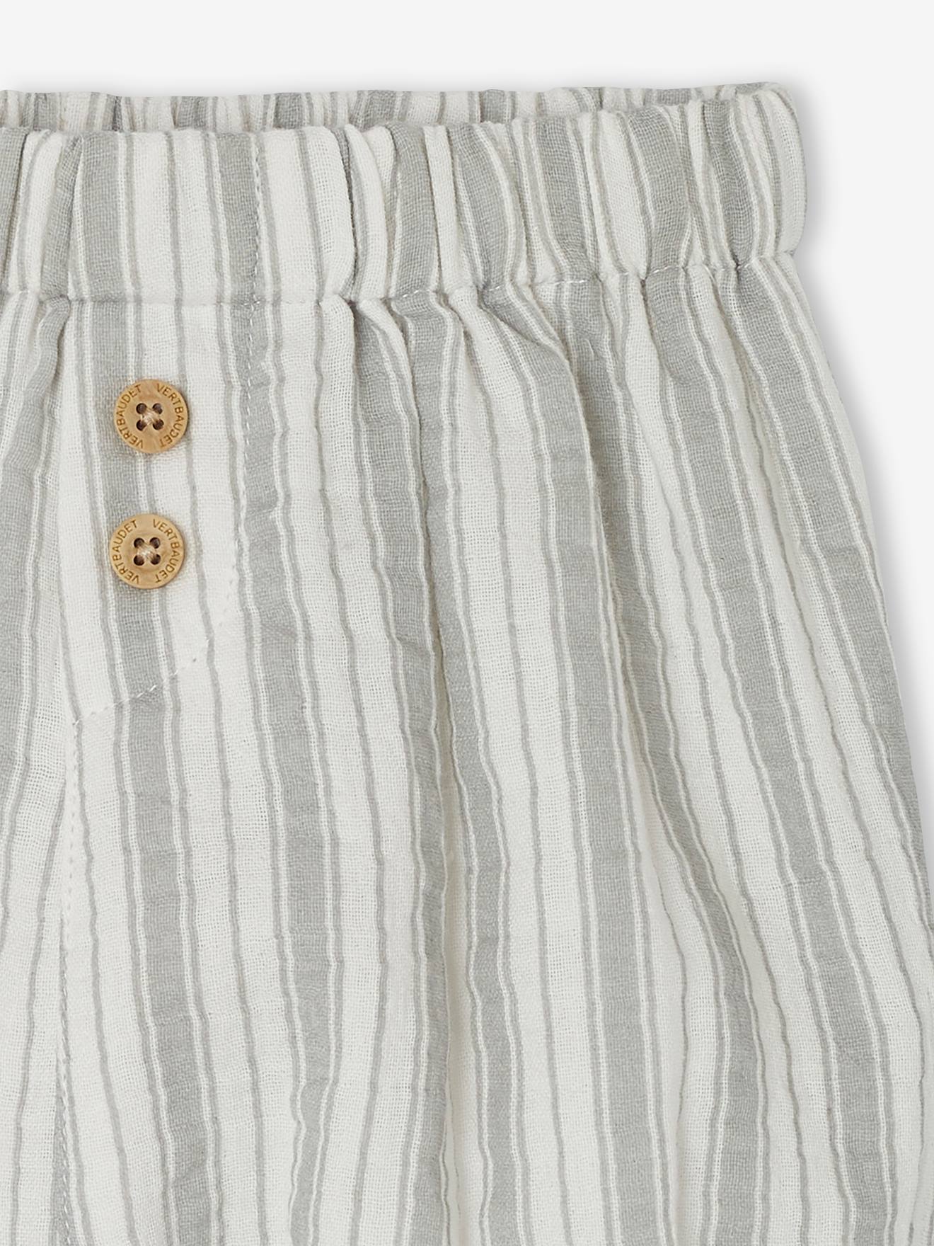 Vertbaudet 2er-Pack Baby Shorts aus Musselin - wollweiß