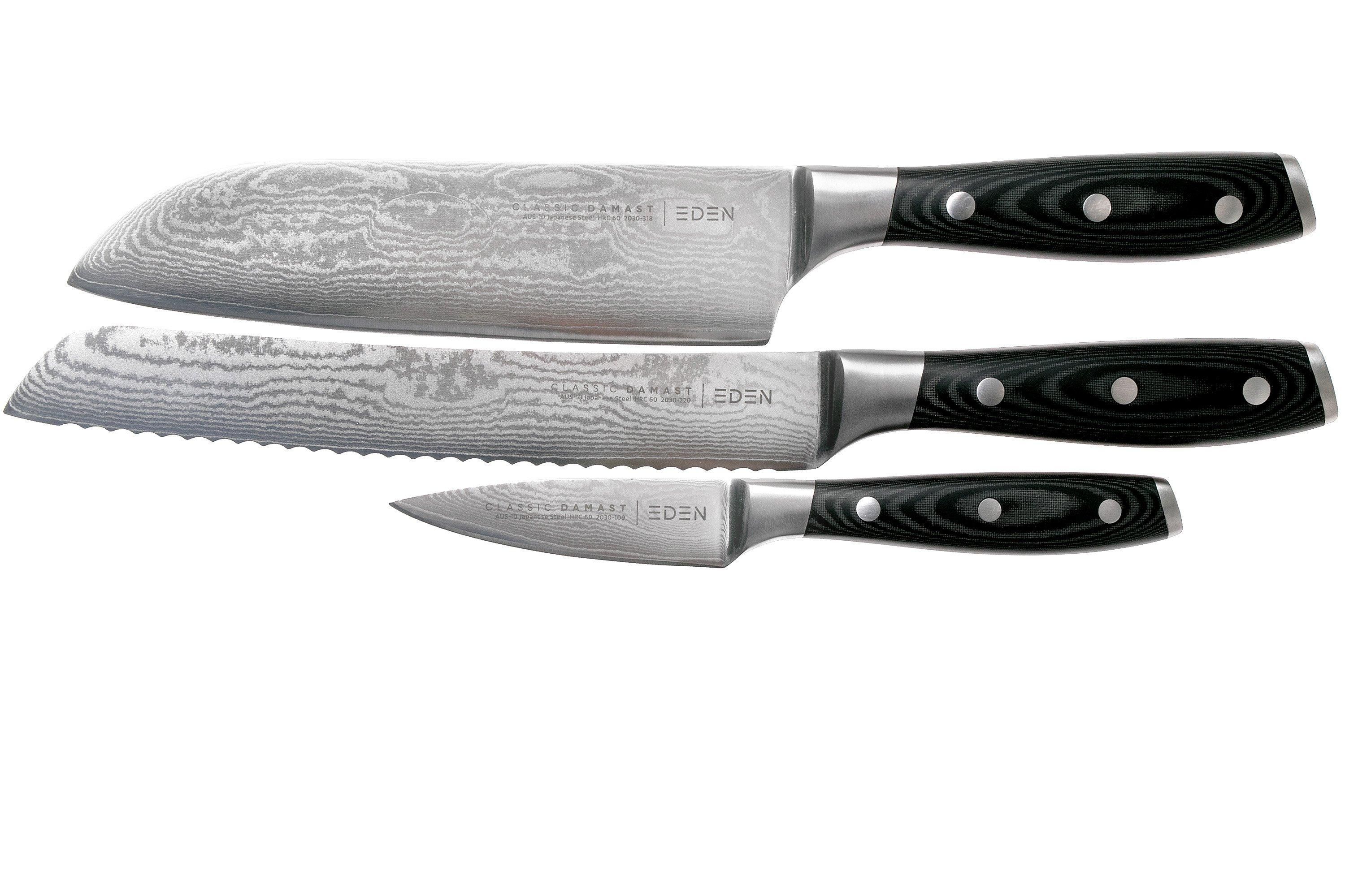 Eden Classic Damast 3-teiliges Messerset