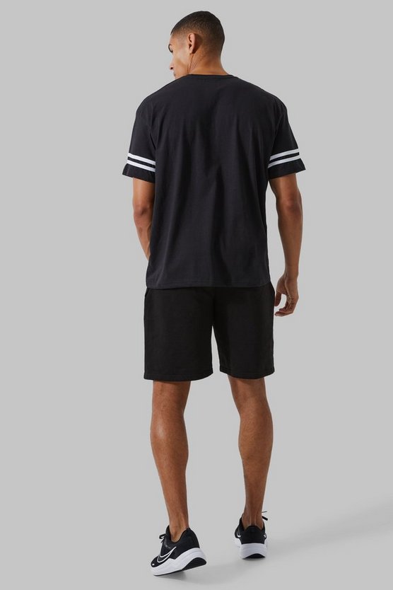 Man Active Oversize T-Shirt mit Athletic Streifen