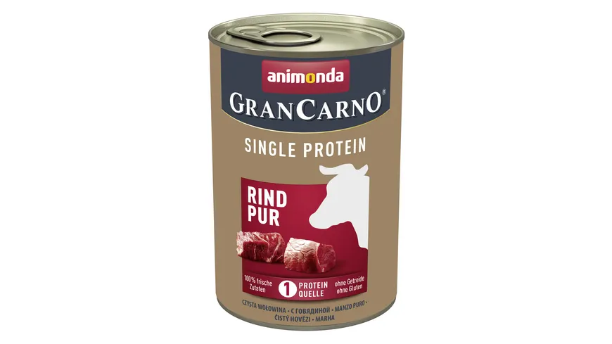 ANIMONDA Hundenassfutter GranCarno Adult Single Protein Rind pur 400 g