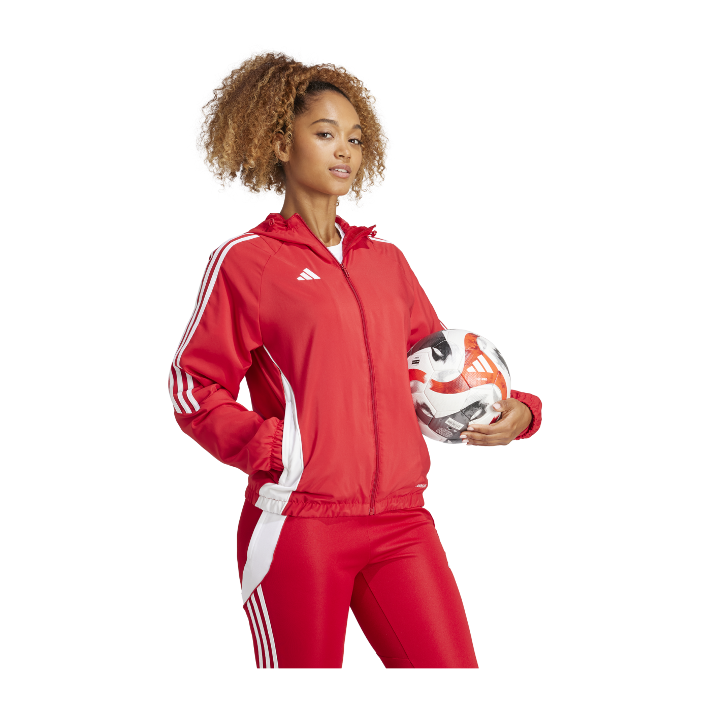 adidas Tiro 24 Windbreaker Damen Rot Weiss