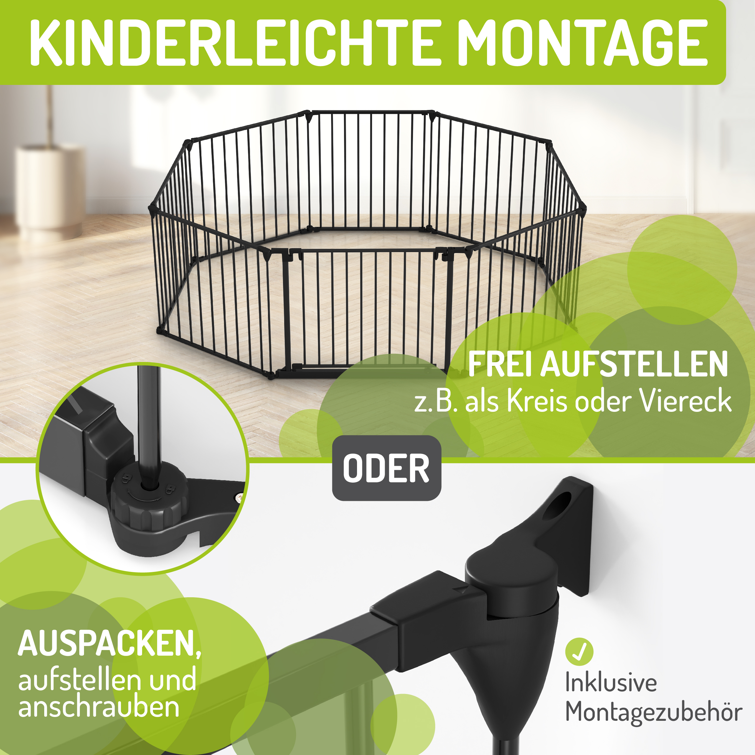 bomi Türschutzgitter & Hundeklappen bomi Absperrgitter Milo 223-525 cm S