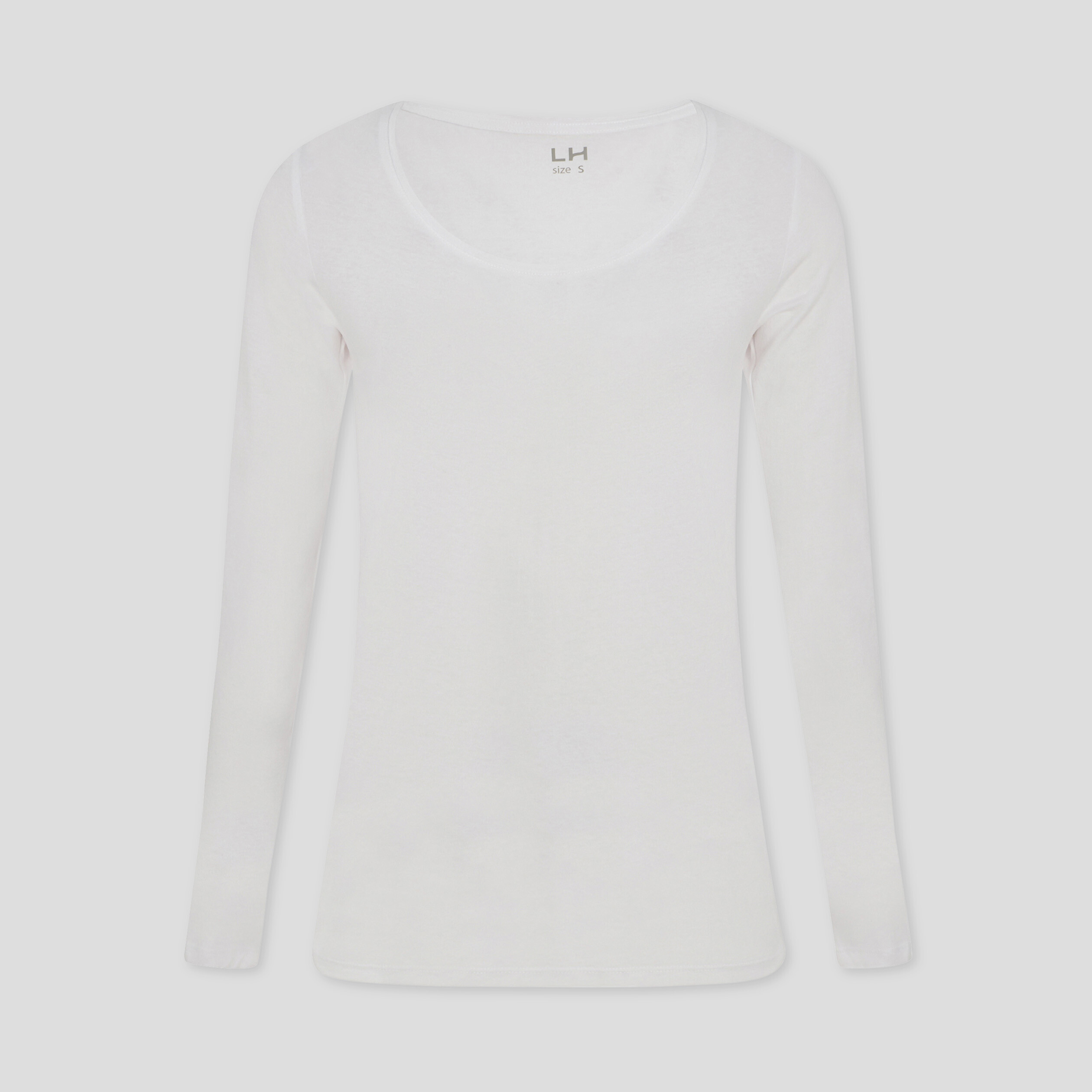 T-shirt coton manches longues blanc femme | La Halle