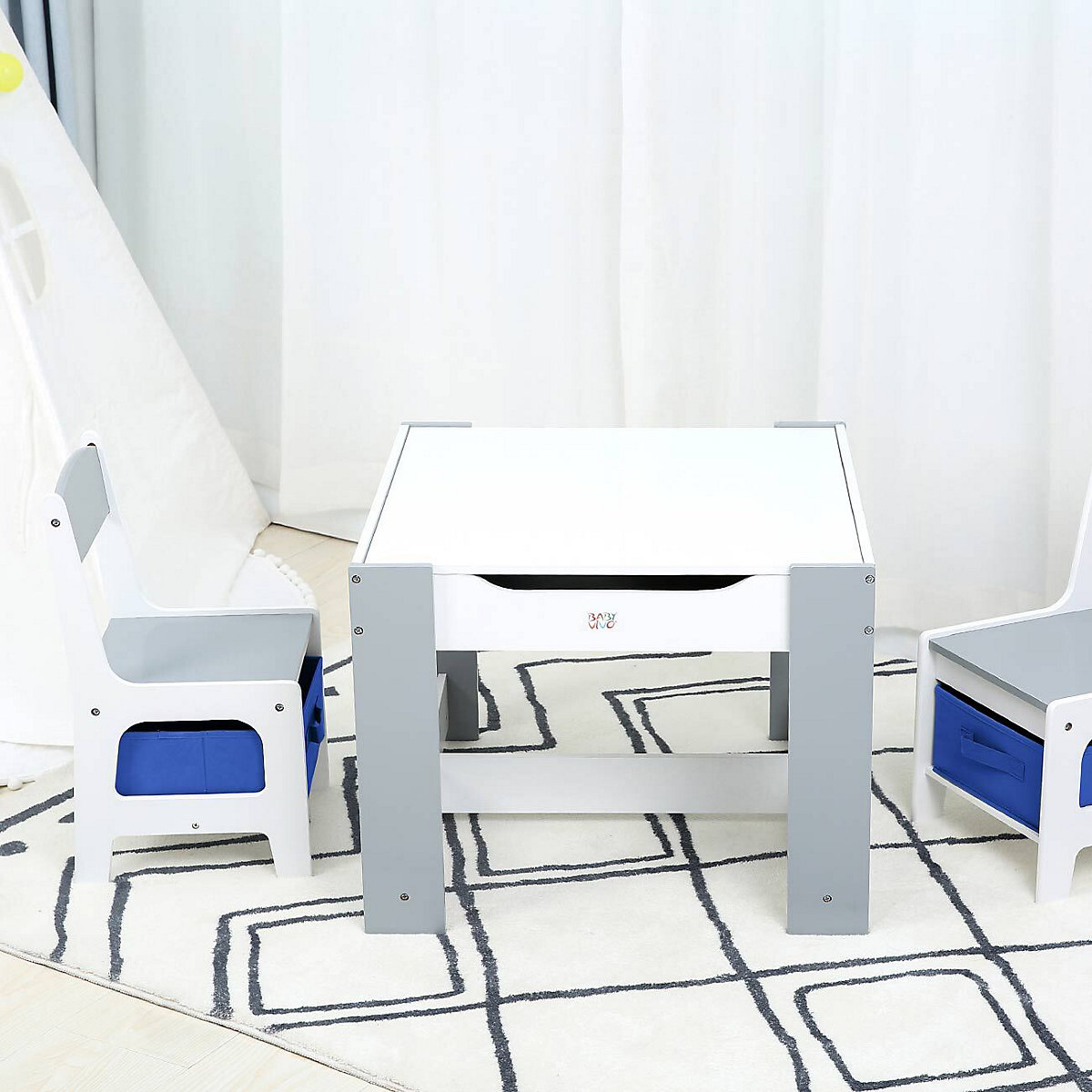 Kindersitzgruppe mit Tisch und 2 Stühlen - Maurice