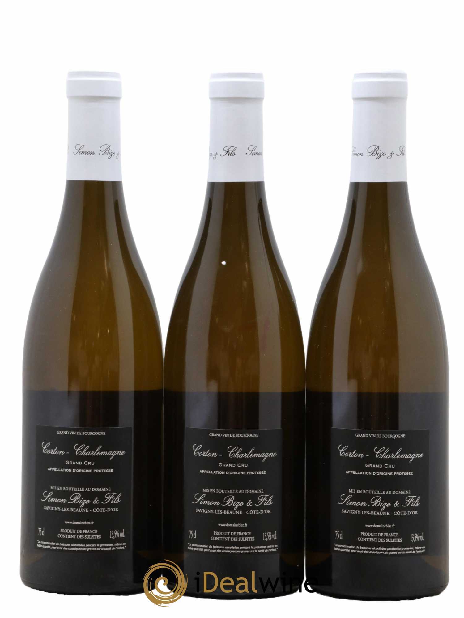 Corton-Charlemagne Grand Cru Simon Bize & Fils  2019 - Lot de 3 Bouteilles