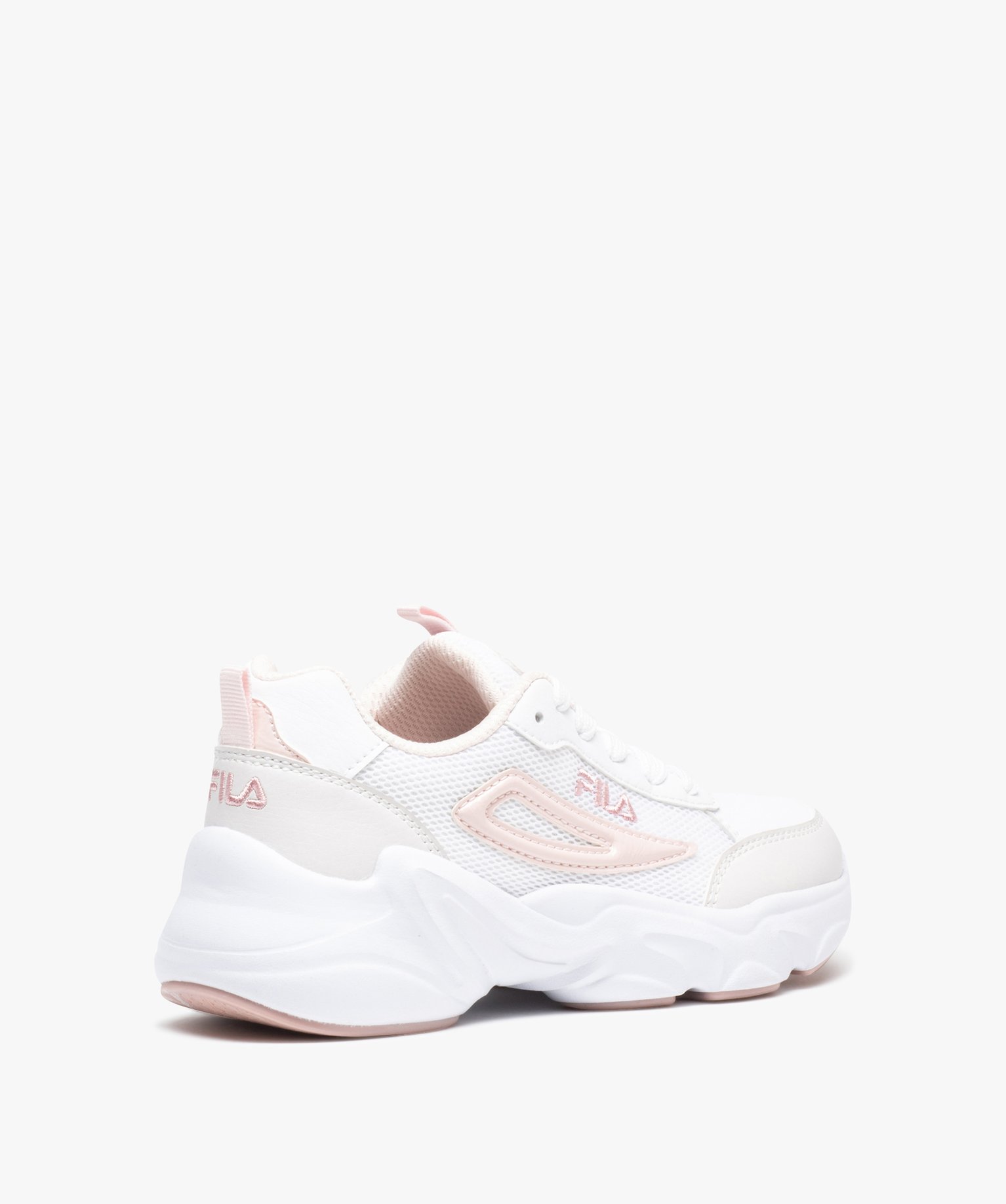 Baskets fille bicolores à lacets - Fila blanc | GEMO