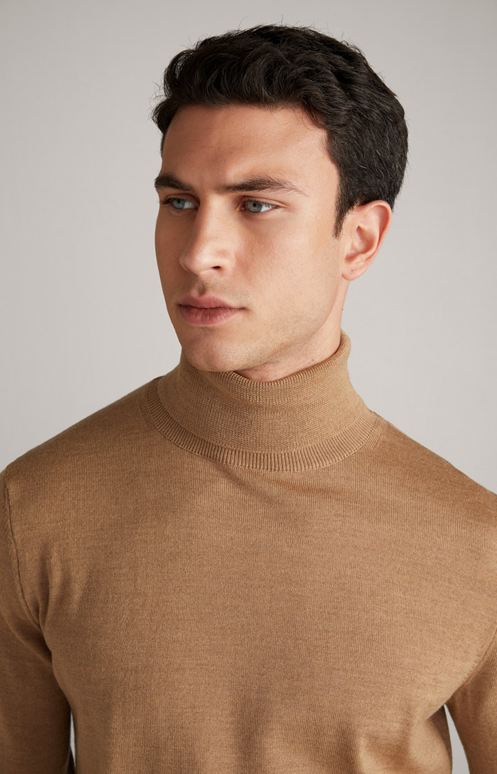 Merinowoll-Pullover Donte in Dunkelbeige