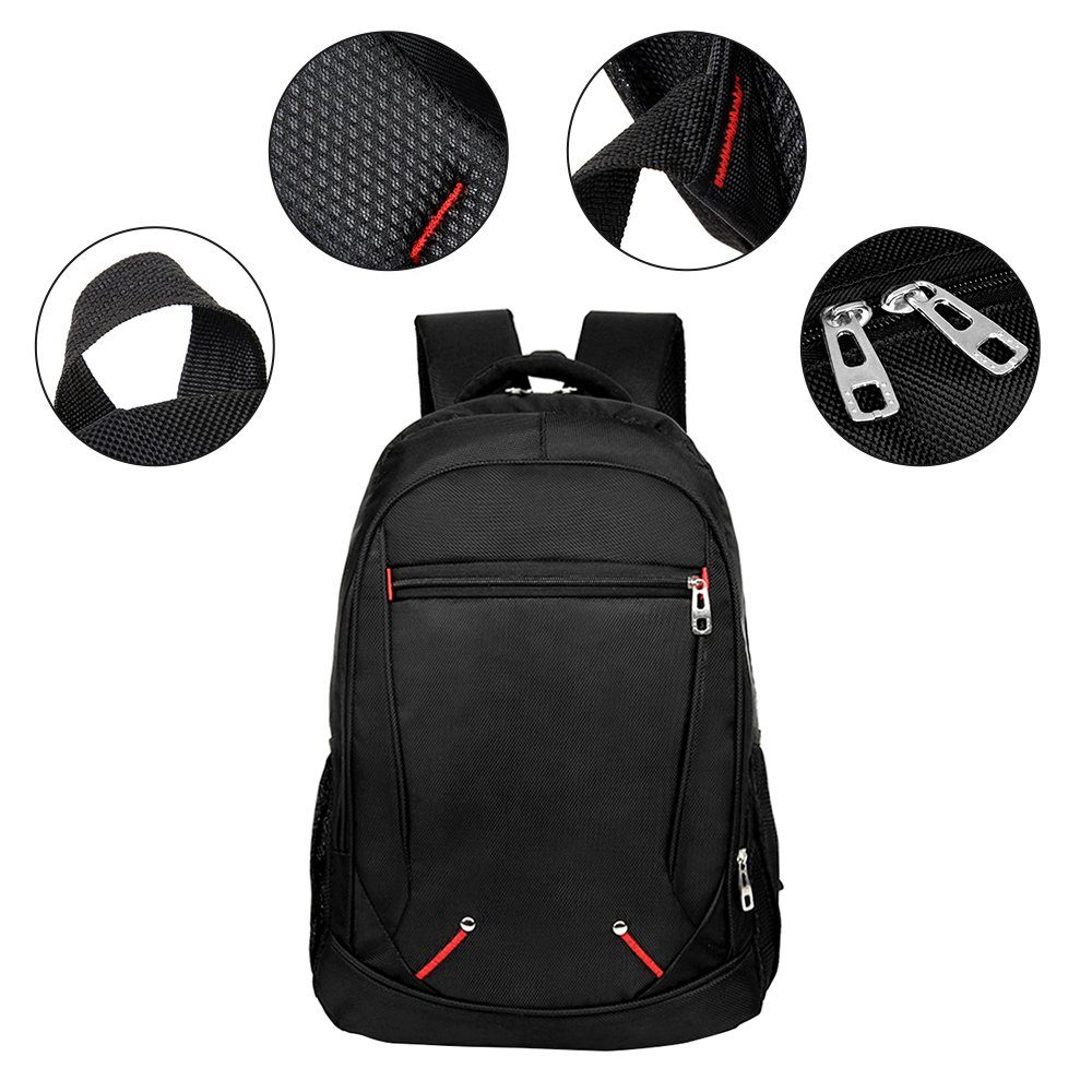 Bedee Rucksack Rucksack Herren 30L Damen Wasserdicht Reiserucksack Schulrucksack, Unisex Backpack für Ausflüge, Uni, Schule, Schwarz