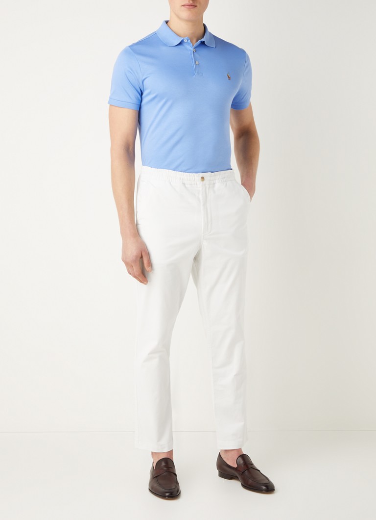 Pantaloni chino Ralph Lauren, drepți, crop, cu buzunare laterale și șnur reglabil.