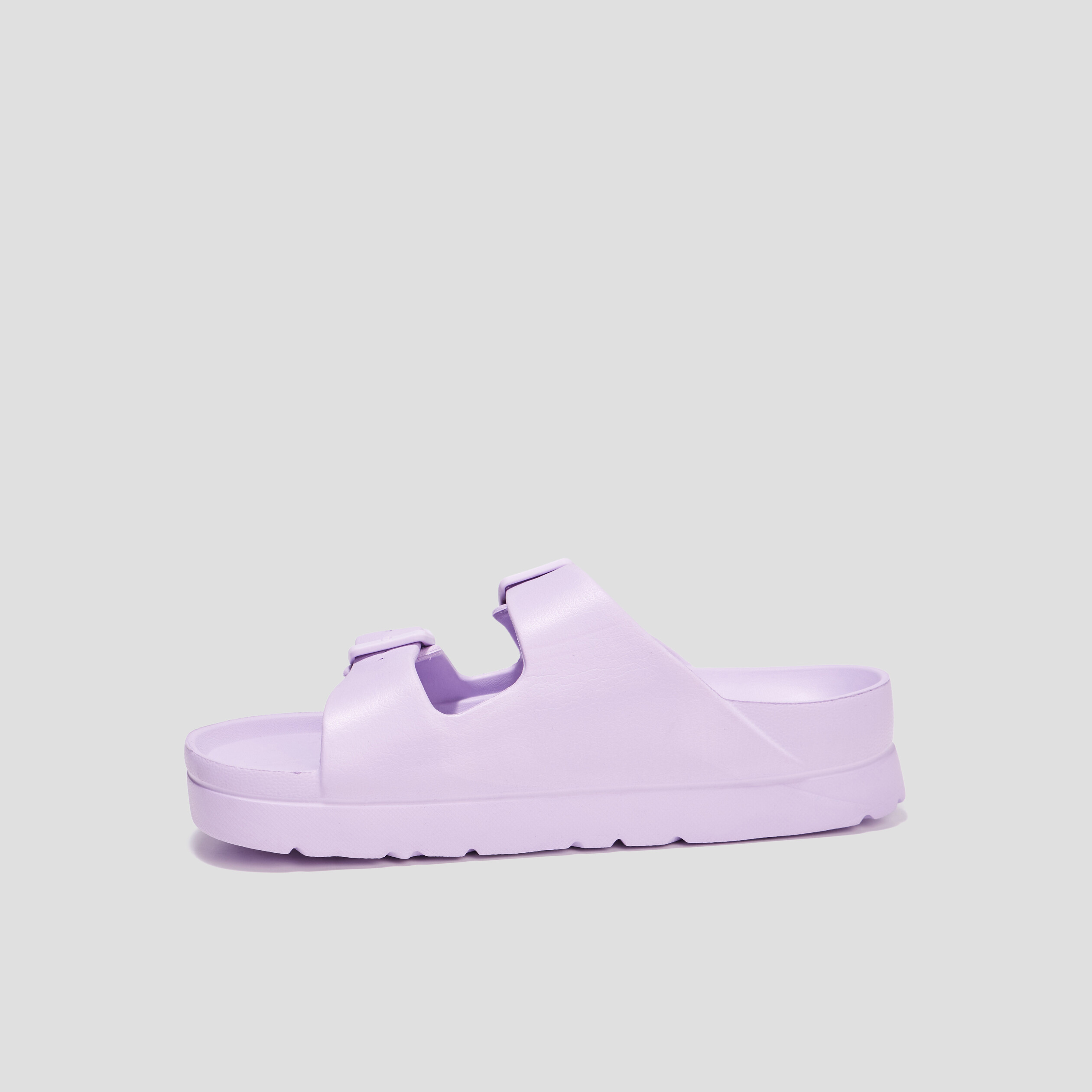 Mules compensées avec boucles rose femme | La Halle
