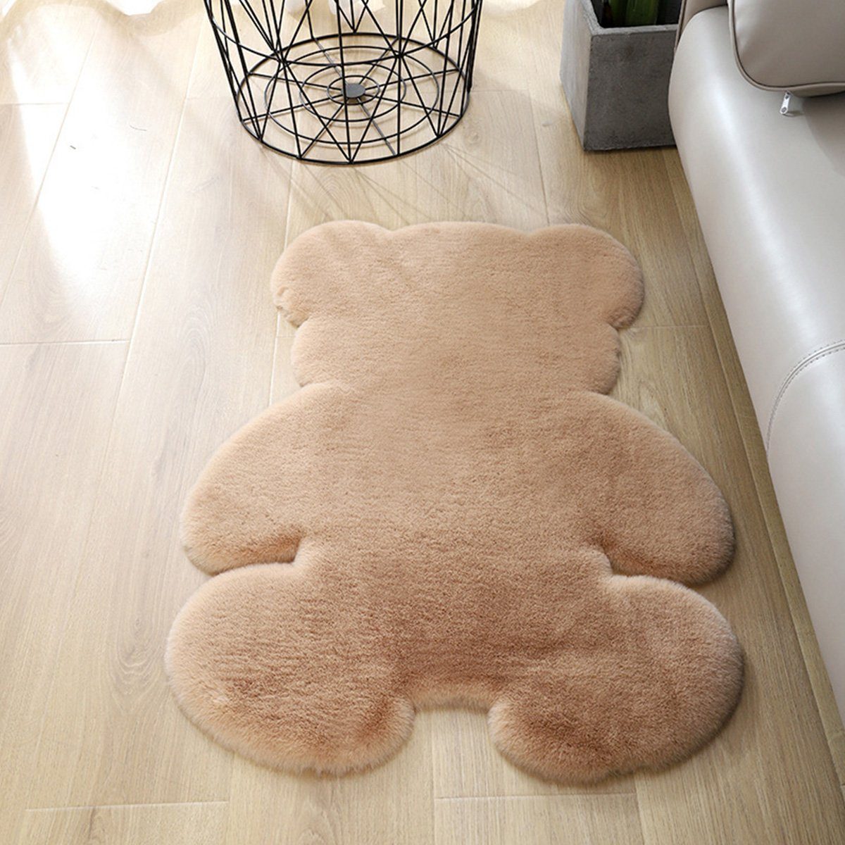 Fellteppich Kunstfell Schaffell Imitat Lammfell, meeteu, 60cm*80cm, Kunstfell, Fellform, weiche Teppiche, Schlafzimmer, Wohnzimmer