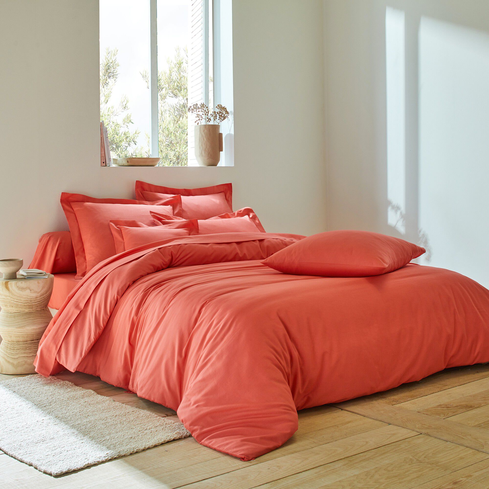 Linge de lit uni coton