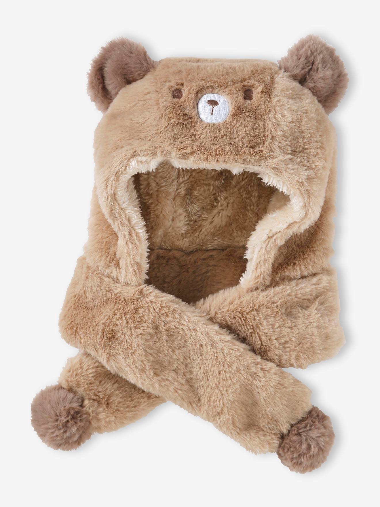 Vertbaudet Baby Teddy-Schalmütze - beige