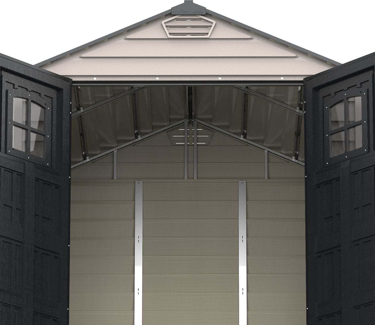 Duramax Kunststoffgerätehaus Duramax StoreMAX Anthrazit 4,5 m² mit Fußbodenkonstruktion Duramax 30325 7x7
