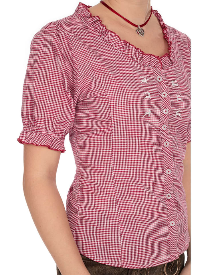 OS-Trachten Bluse 451000-3515 in mittelrot günstig kaufen