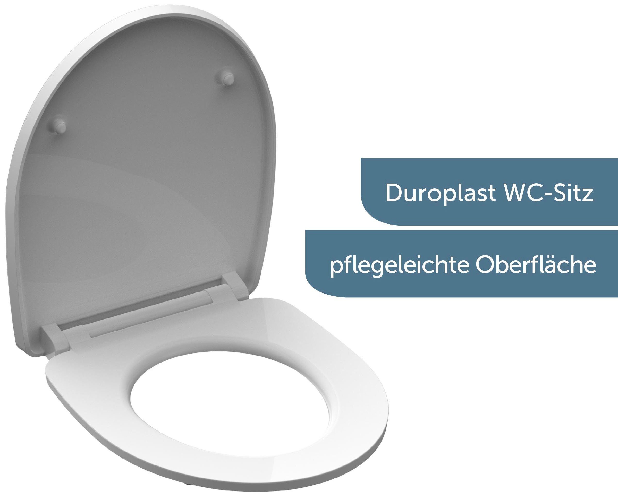 Schütte WC-Sitz Magic Light, Duroplast, mit Absenkautomatik und Schnellverschluss, High Gloss
