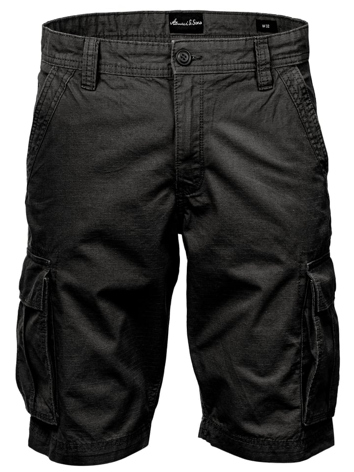 Amaci&Sons Cargoshorts SAUGET in Schwarz günstig kaufen