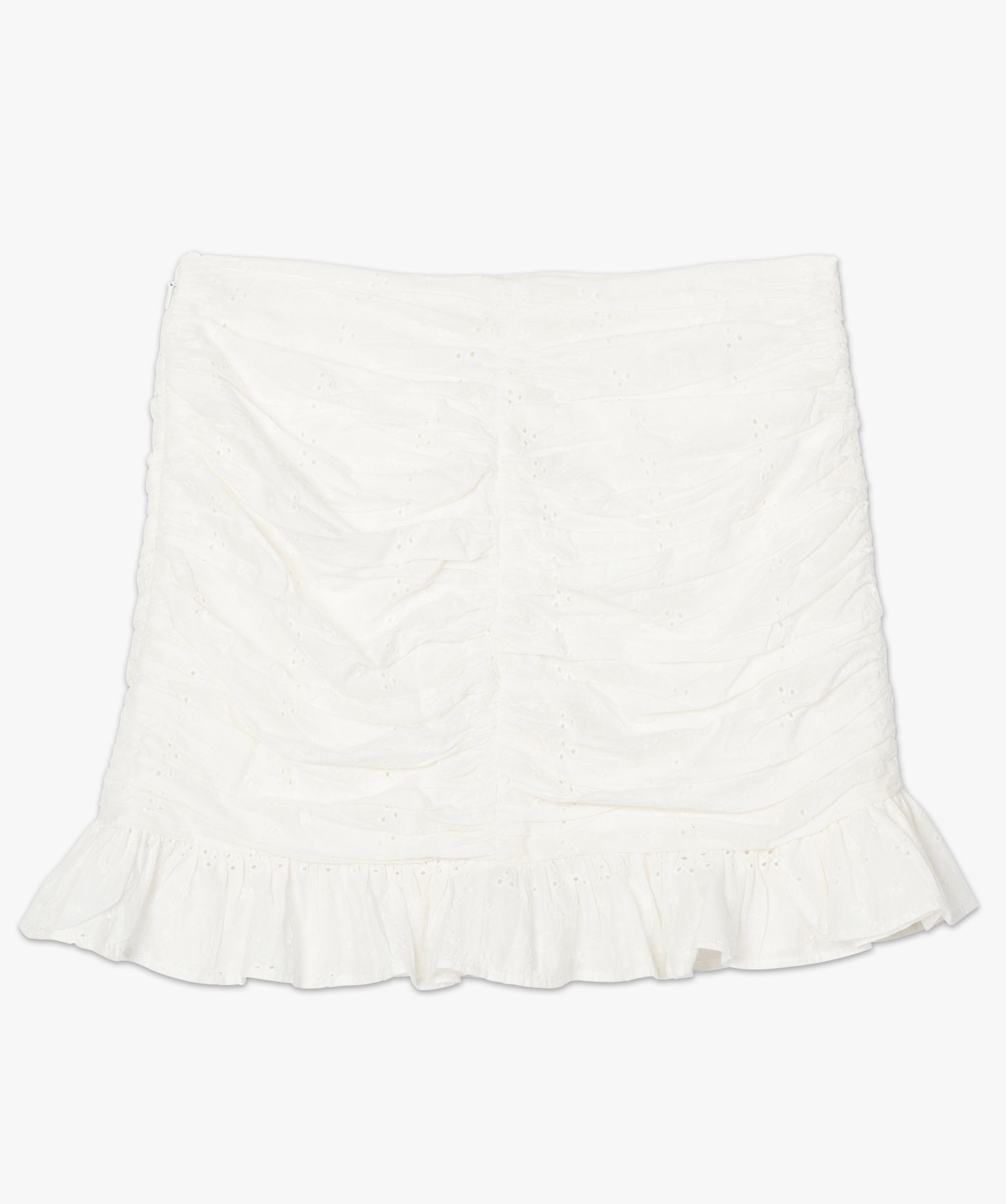 Jupe femme courte en broderie anglaise – Lulu Castagnette ecru | GEMO