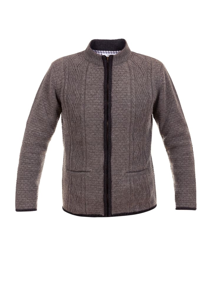 Edelnice Edelnice Trachten Strickjacke Helmut hellgrau in hellgrau günstig kaufen 54