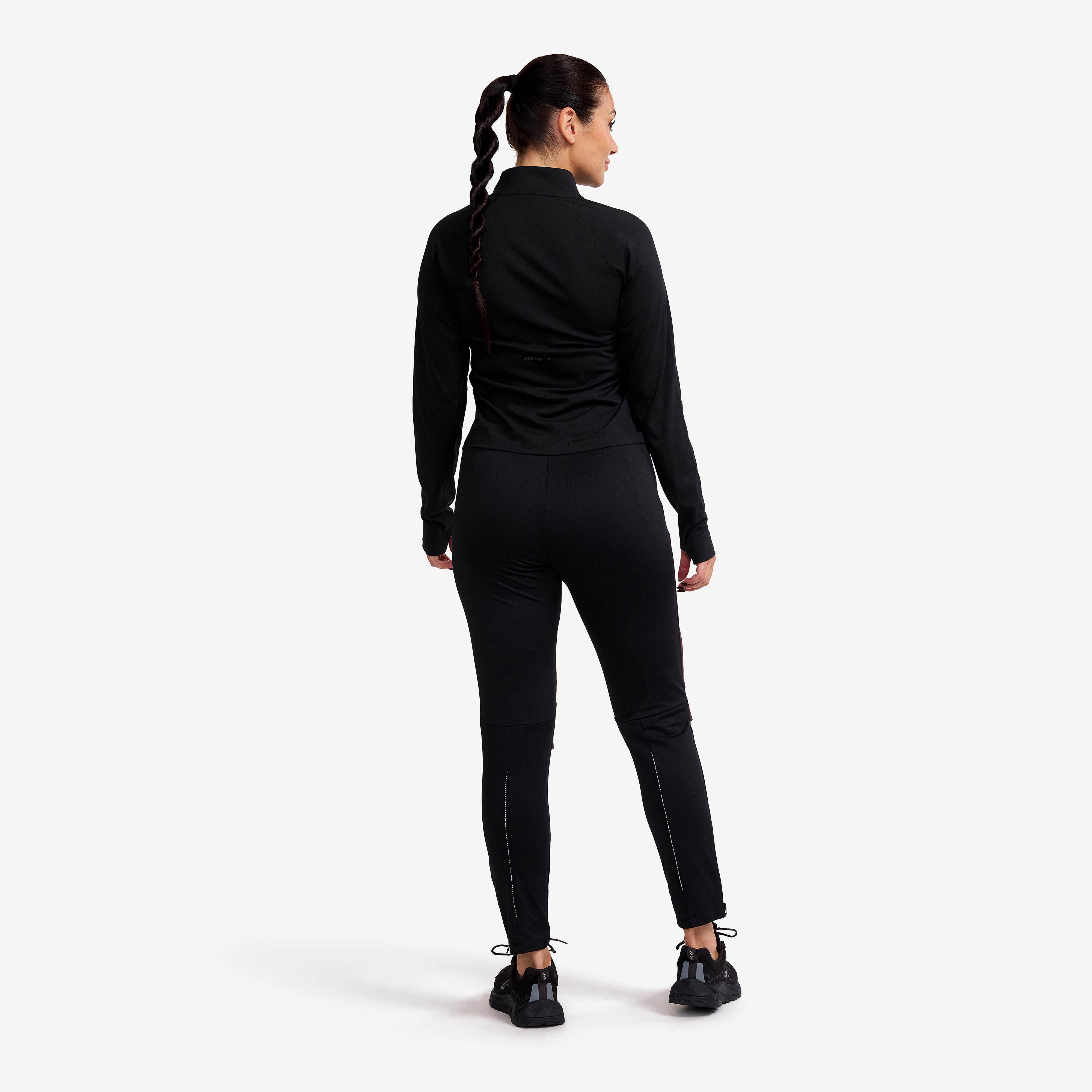 Prep Half-zip Top Femme Black