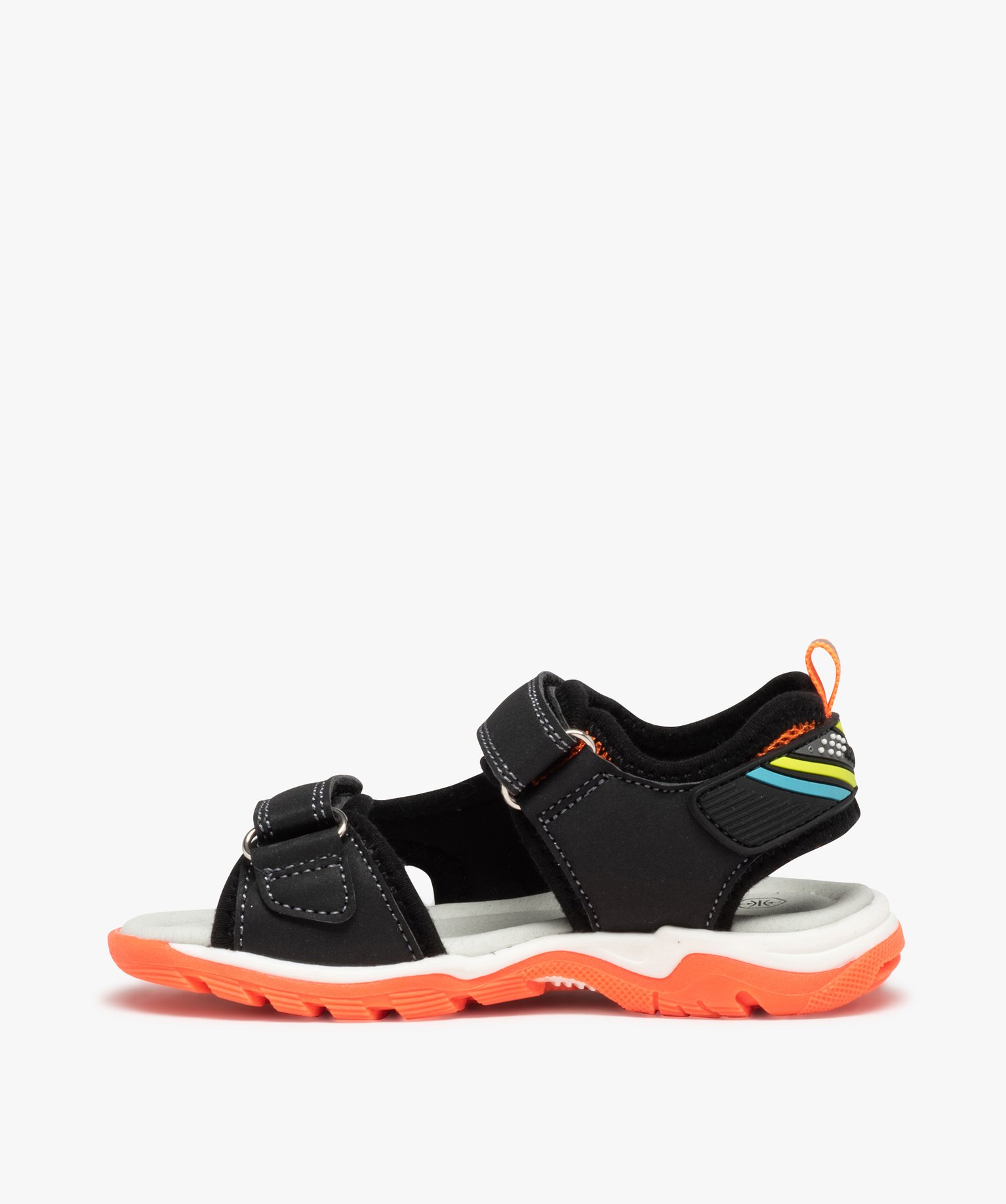 Sandales sport Garçon à fermeture scratch noir | GEMO