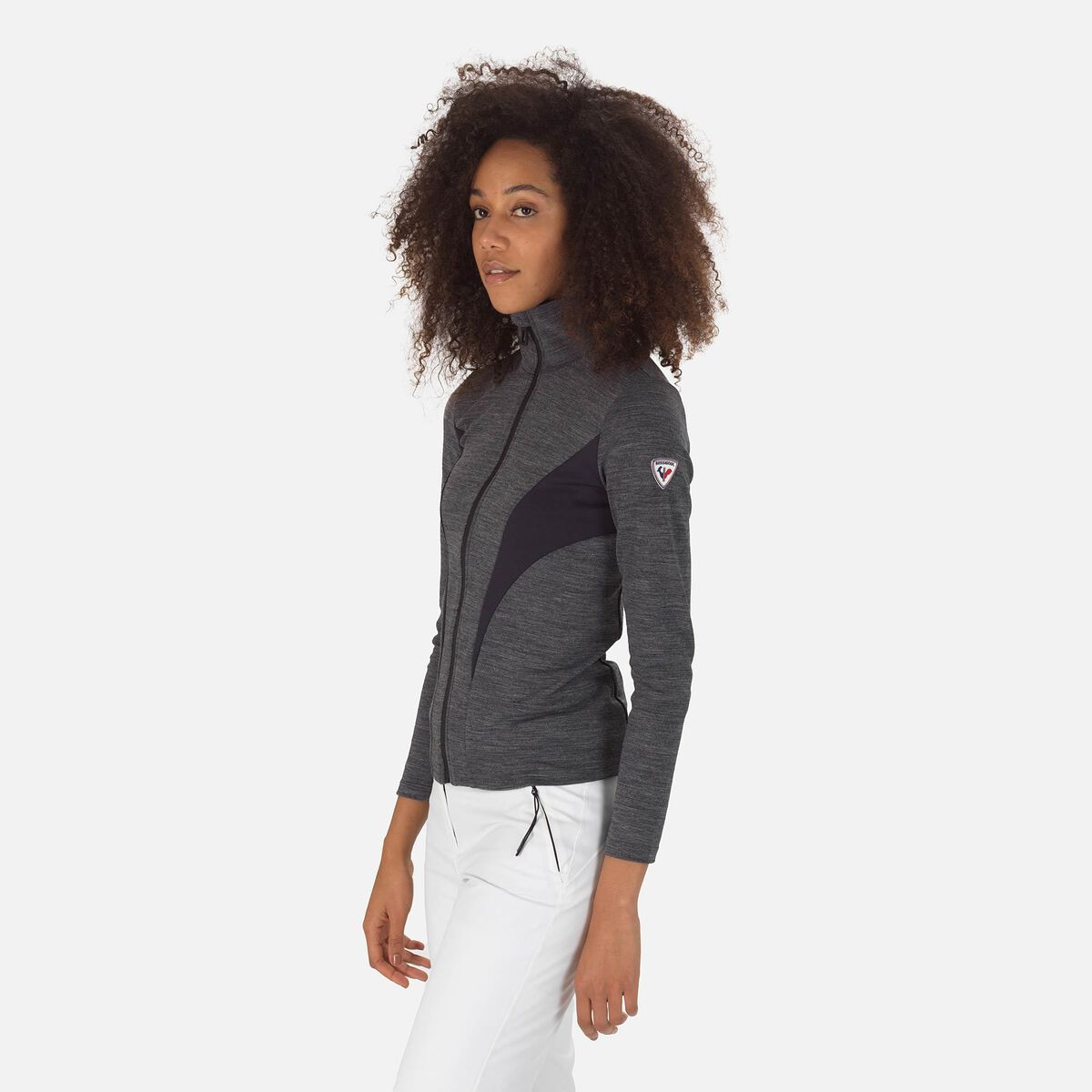 Damenjacke React Merino mit durchgehendem Reißverschluss