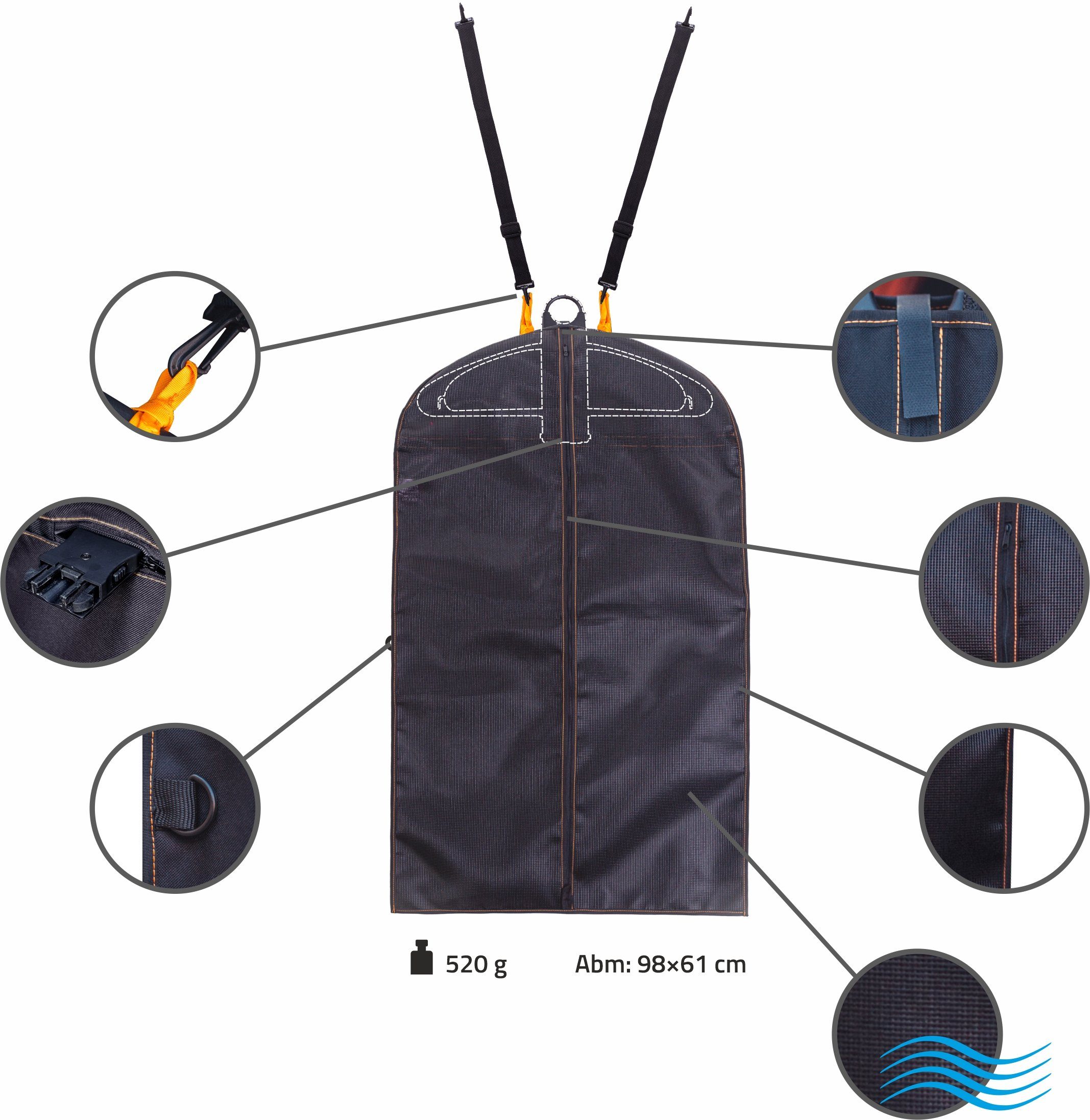 LANCO Automotive Kleidersack perfekt passend für LANCO Kleiderbügel (LI-5965)