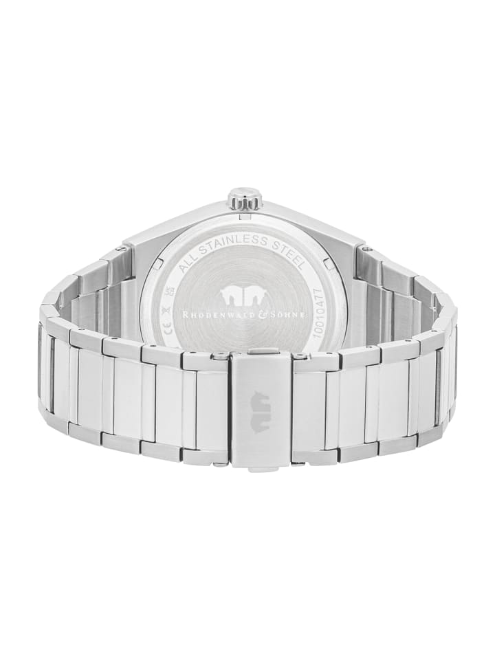Rhodenwald & Söhne Herren Quarzuhr silber Edelstahl silber in silber günstig kaufen 23 cm