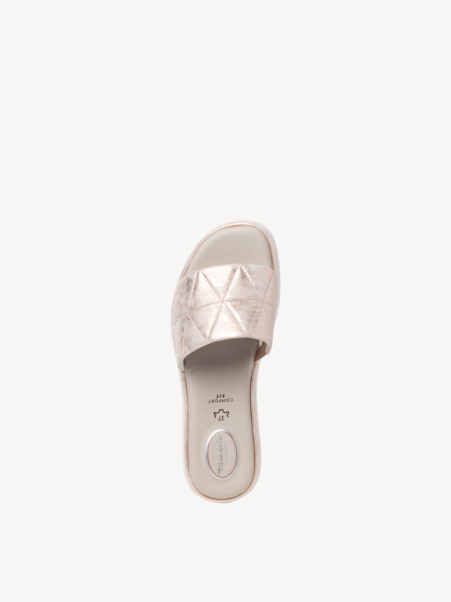 Mule en cuir - métallique