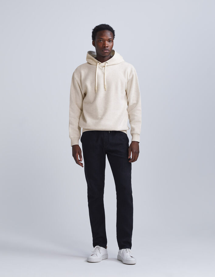 Sweat coloris naturel en molleton biface Homme