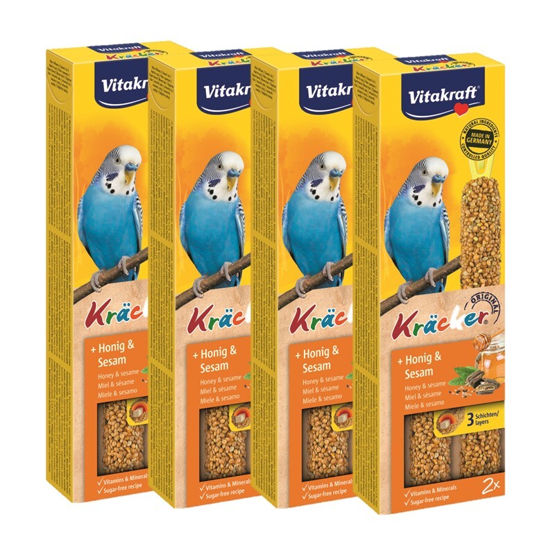 Vitakraft Snacks Vitakraft Kräcker Wellensittich 4x2er Honig-Sesam